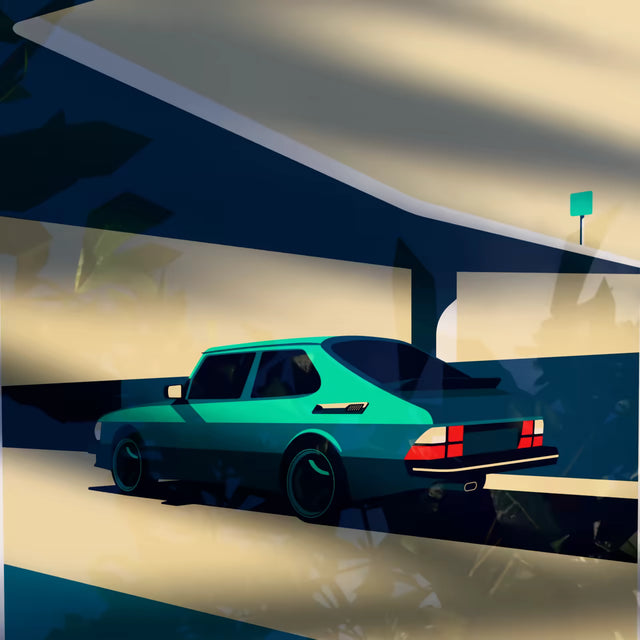 The Freeway Saab 900 - Car Print