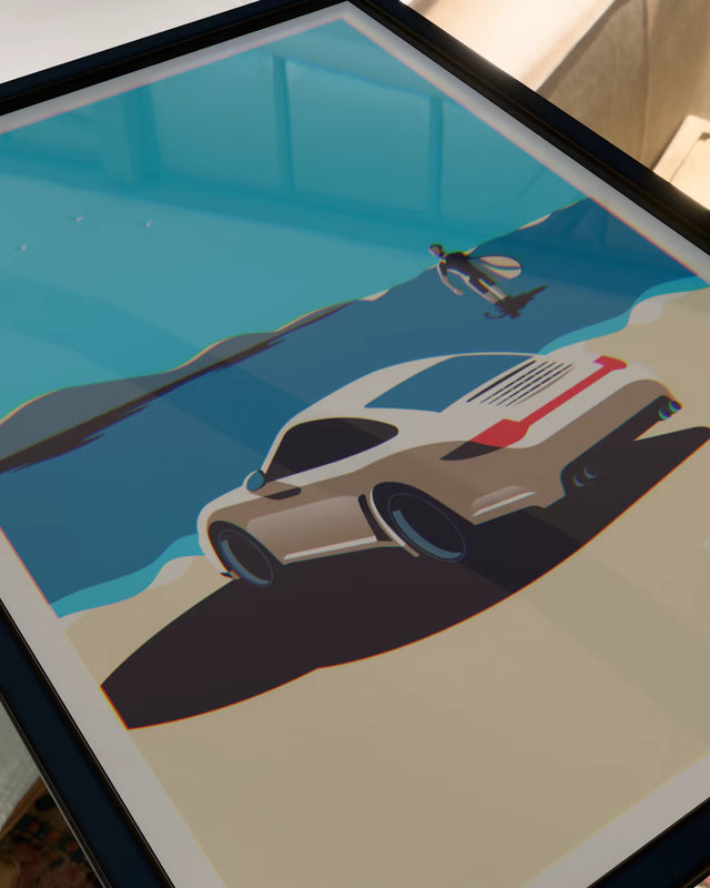 The Porsche 997 Surfer - Car Print