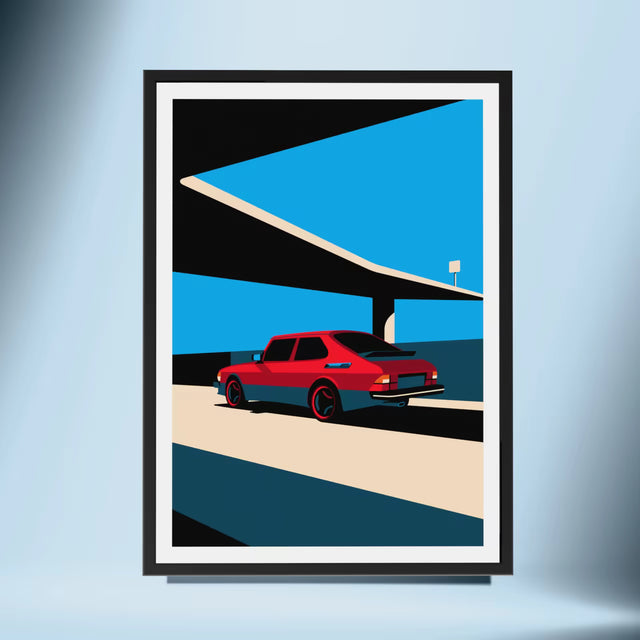 The Freeway Saab 900 - Car Print