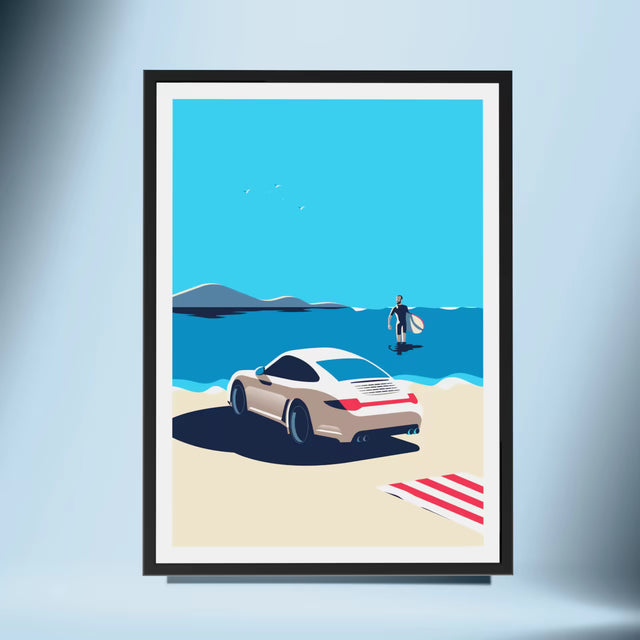 The Porsche 997 Surfer - Car Print