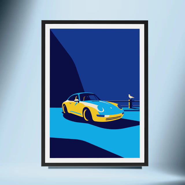 The lonely seagull and Porsche 993 - Car Print