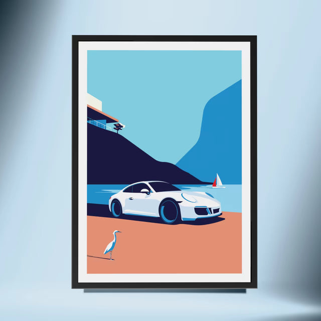 The wondering Heron by Porsche - Car Print
