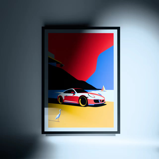 The wondering Heron by Porsche - Car Print