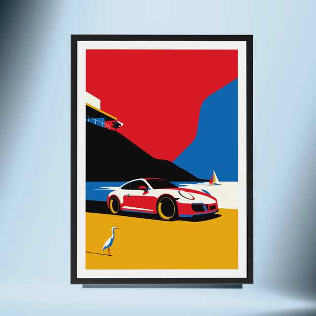The wondering Heron by Porsche - Car Print