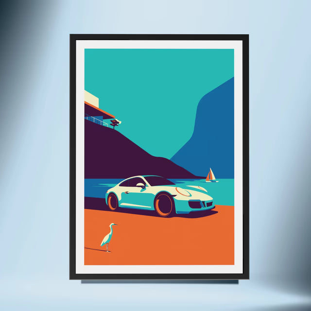 The wondering Heron by Porsche - Car Print