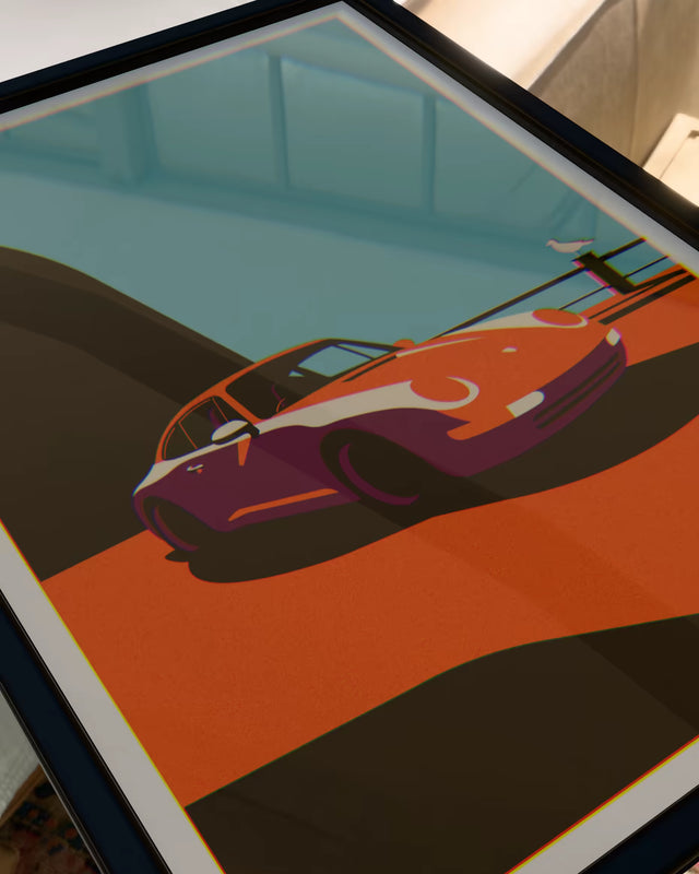 The lonely seagull and Porsche 993 - Car Print