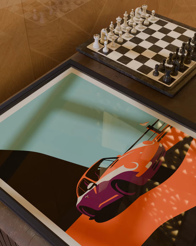 The lonely seagull and Porsche 993 - Car Print