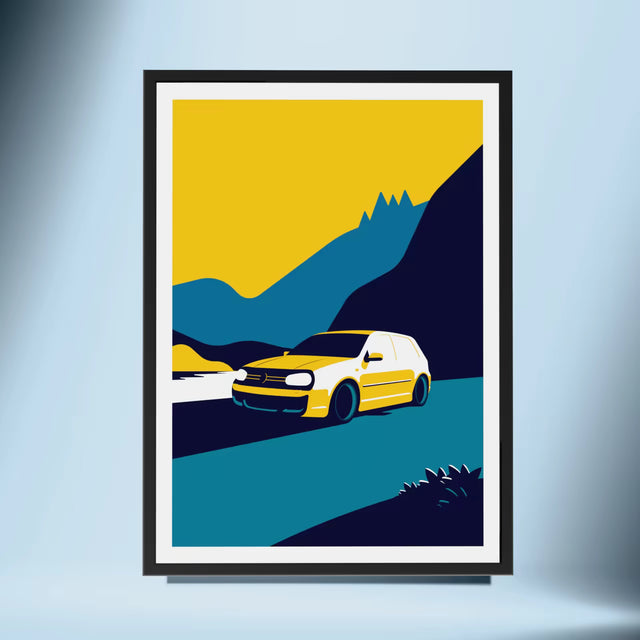There's No Time for VW Golf MK4 - Car Print