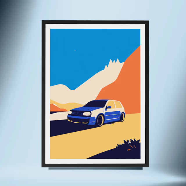 There's No Time for VW Golf MK4 - Car Print