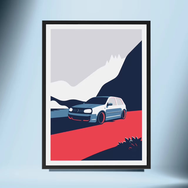 There's No Time for VW Golf MK4 - Car Print