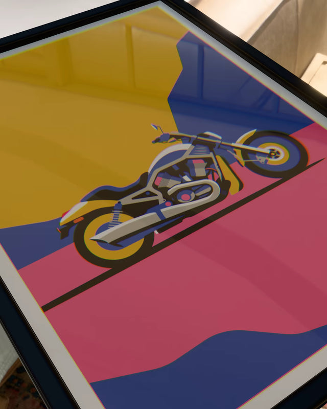 V-Rod Thunder Dynamic Motorbike Art - Bike Print