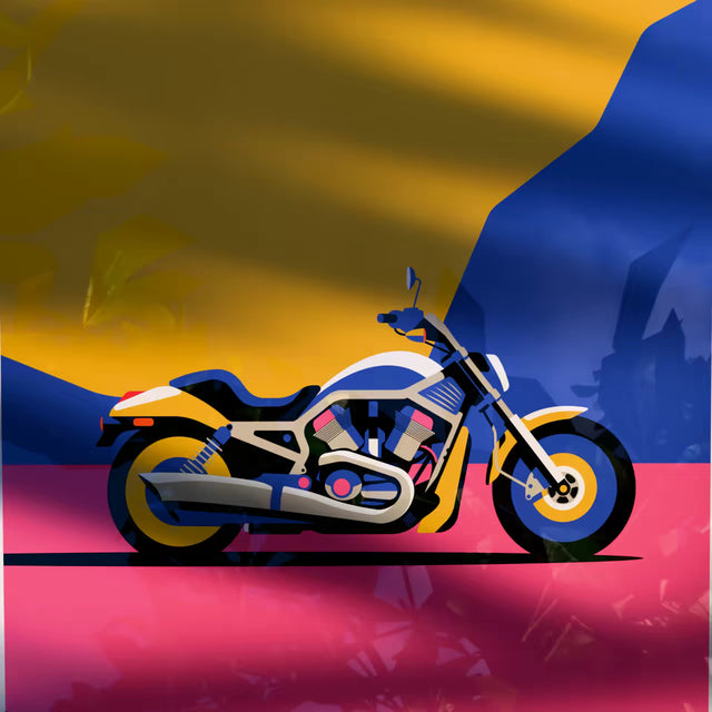V-Rod Thunder Dynamic Motorbike Art - Bike Print