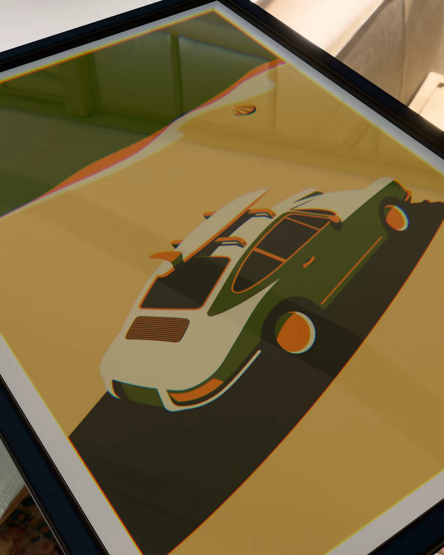 Waves of A Classic Porsche - Car Print