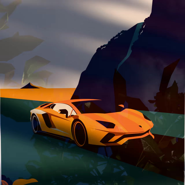 We meet again Lamborghini Aventador - Car Print