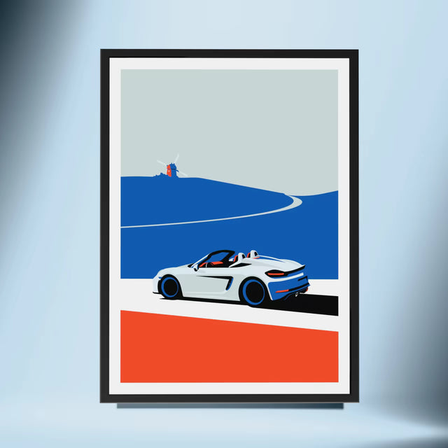 Whispers of Speed Spyder 718 & the Windmill - Car Print