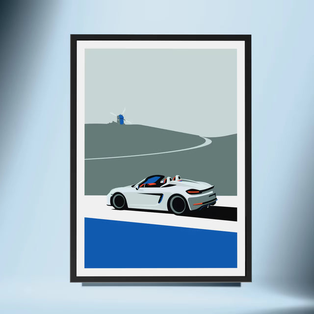 Whispers of Speed Spyder 718 & the Windmill - Car Print