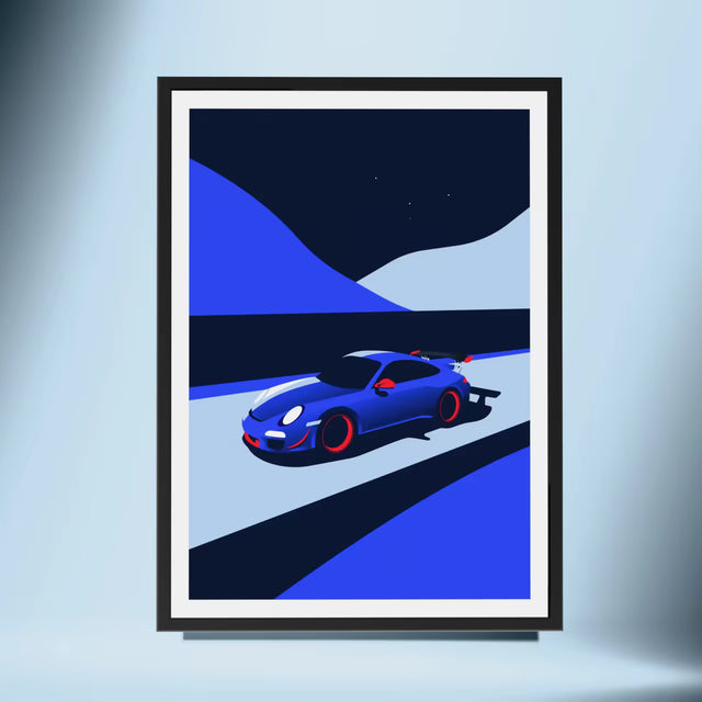 Zooming past 911 GT3 Porsche - Car Print