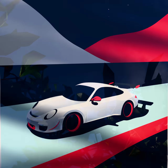 Zooming past 911 GT3 Porsche - Car Print