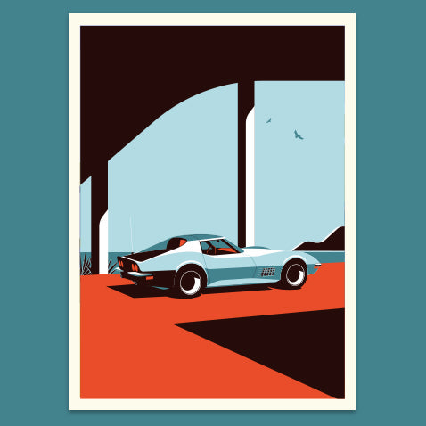 Under the bridge with C3 Corvette