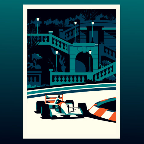 F1 Monte Carlo classic print