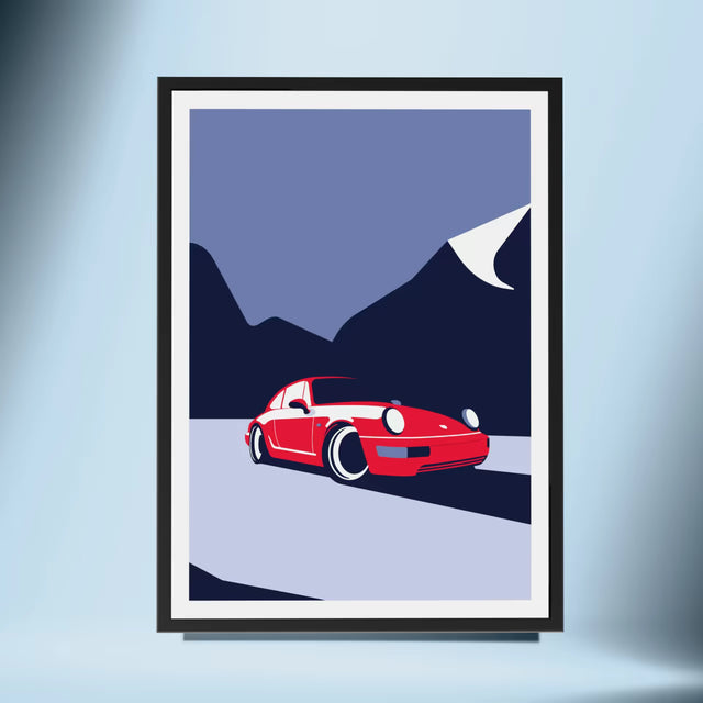 Go follow Porsche 964 - Car Print