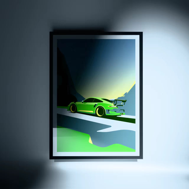 Climbing high! Porsche 911 GT3 RS - Car Print