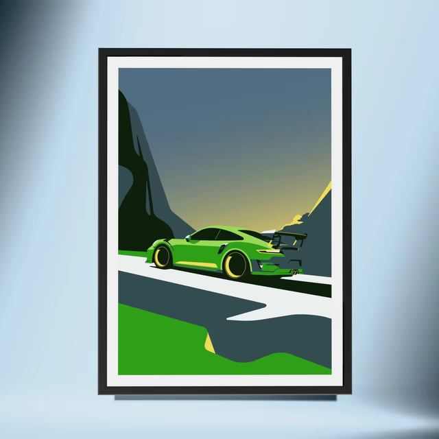 Climbing high! Porsche 911 GT3 RS - Car Print