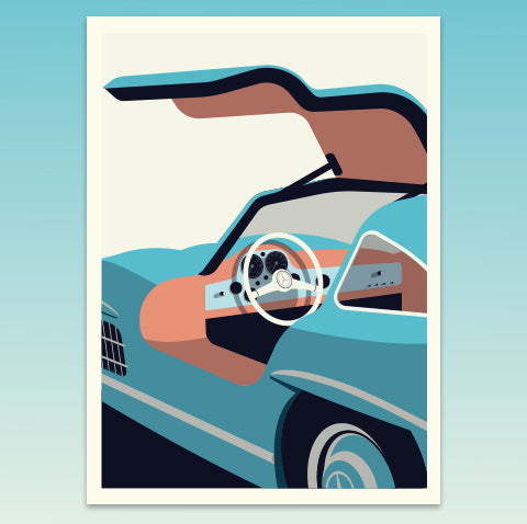Take a look at Mercedes Gullwing 300 SL