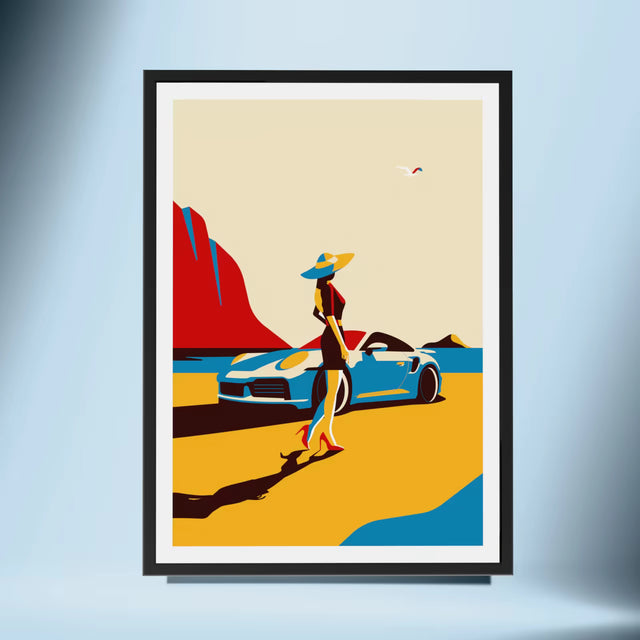 Her Love for Porsche 911 - Car Print