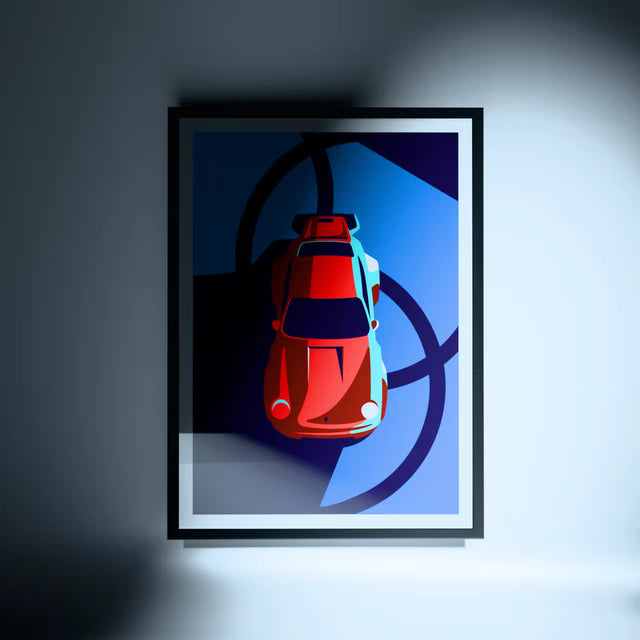A view above, Porsche donuts - Car Print