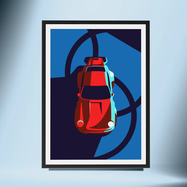 A view above, Porsche donuts - Car Print