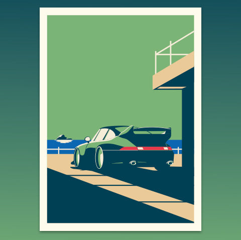 Porsche 911 turbo by seafront
