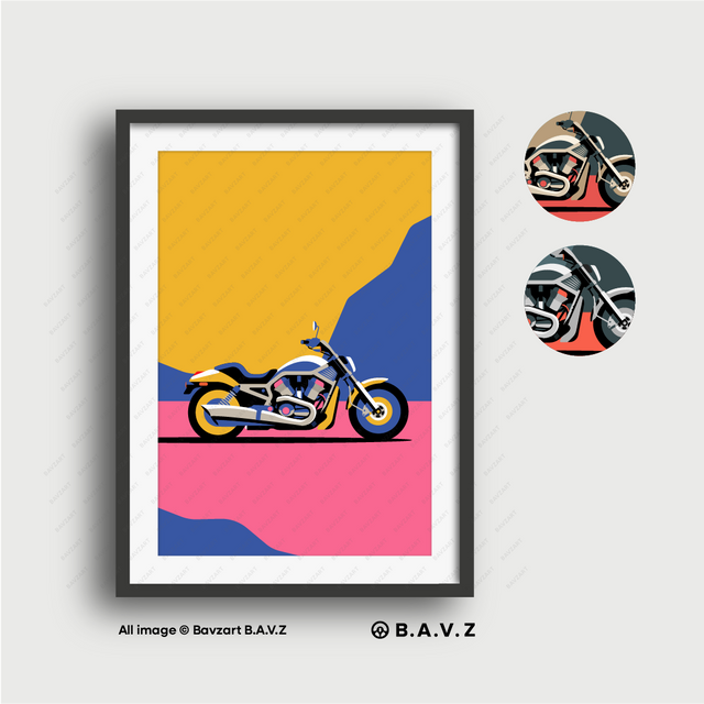 V-Rod Thunder Dynamic Motorbike Art