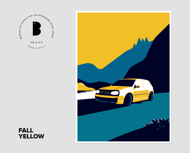 VW Golf Mk4 fall yellow