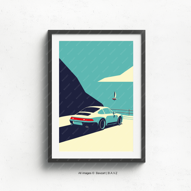 Sunset cliff with 993