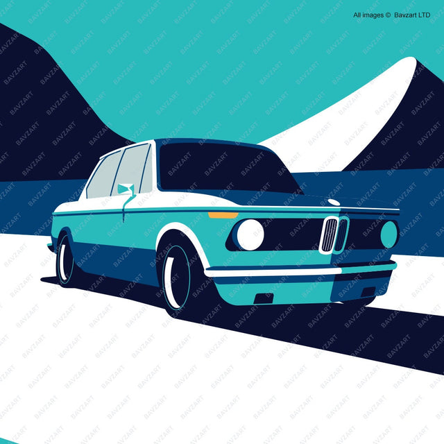 BMW e10 2002 automotive wall art