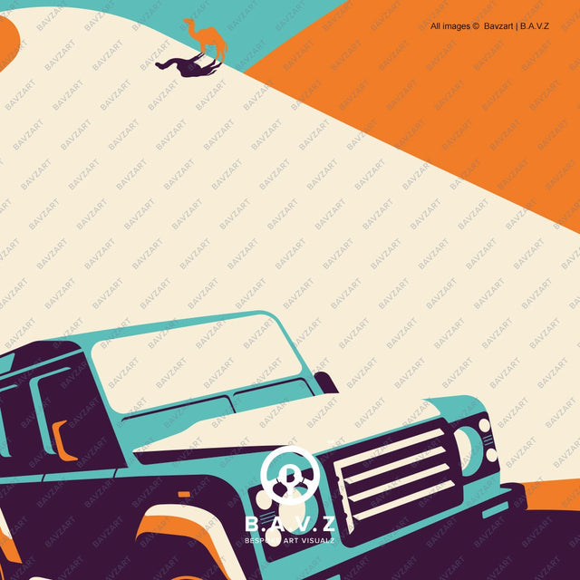 Land Rover defender automotive wall art