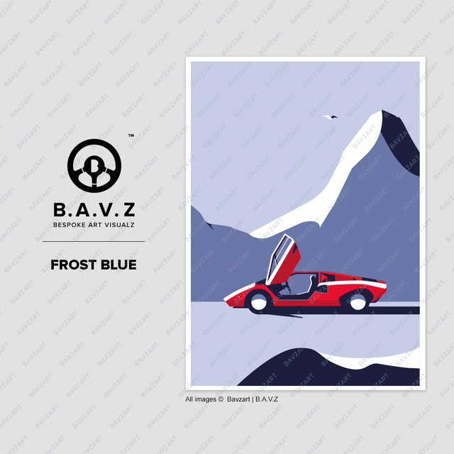 Frozen Lamborghini Countach LP400 - wall art
