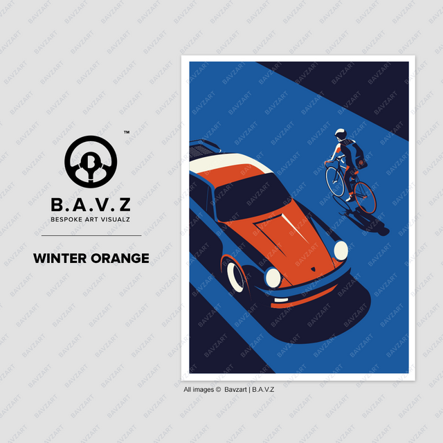 Porsche Turbo see's cyclist