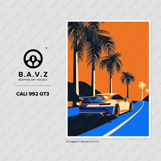992 GT3 Glides by Palm Trees