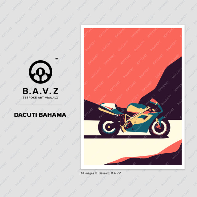 The Ducati 916 bahama wall art