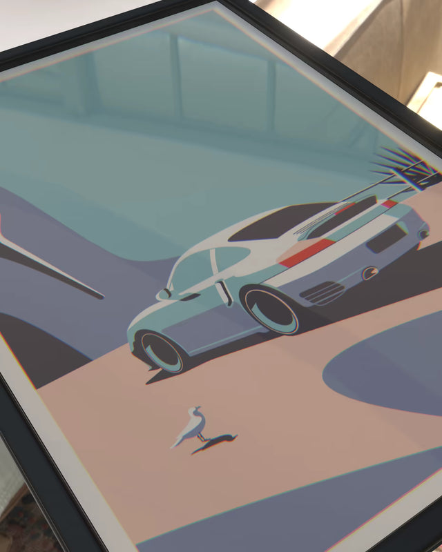 Wondering Seagull Spots Porsche 996 - Car Print