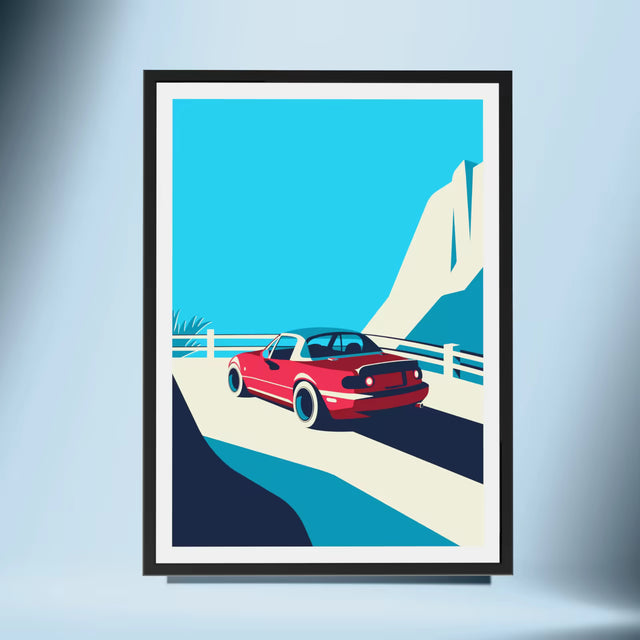 A view with Mx Miata - Car Print
