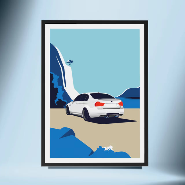 Alone with BMW M3 e90 Sedan - Car Print