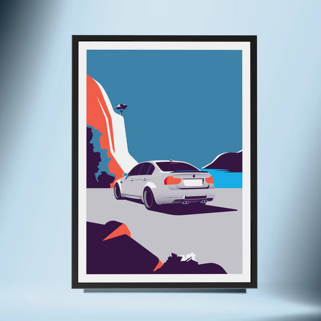 Alone with BMW M3 e90 Sedan - Car Print