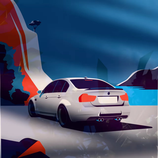 Alone with BMW M3 e90 Sedan - Car Print