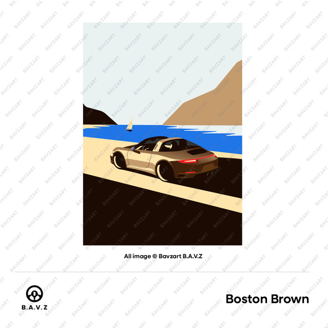 Porsche Targa by the lagoon