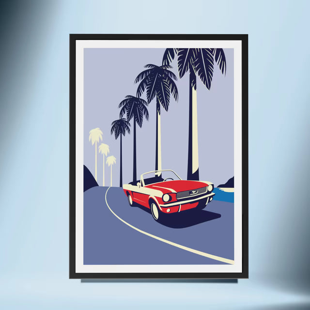 California dreaming Ford Mustang 65 - Car Print