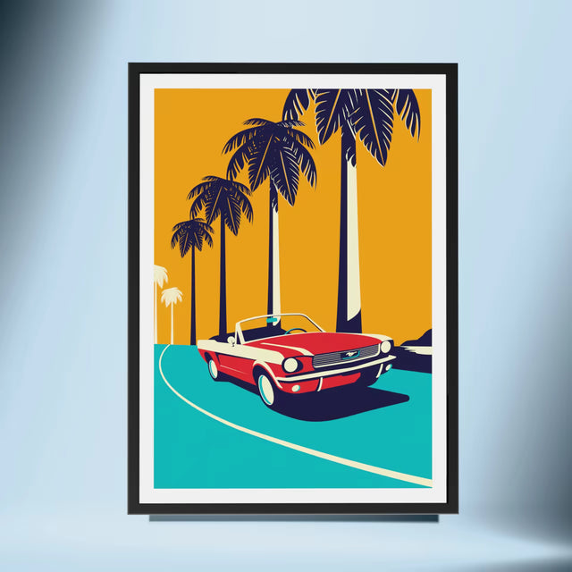 California dreaming Ford Mustang 65 - Car Print