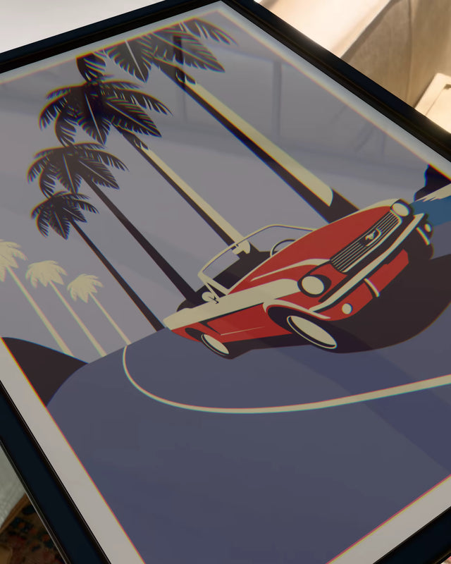 California dreaming Ford Mustang 65 - Car Print